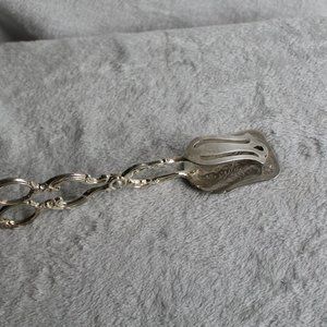 Sheffeild Vintage  Silver Plate Decorative Ornate Tongs Vintage